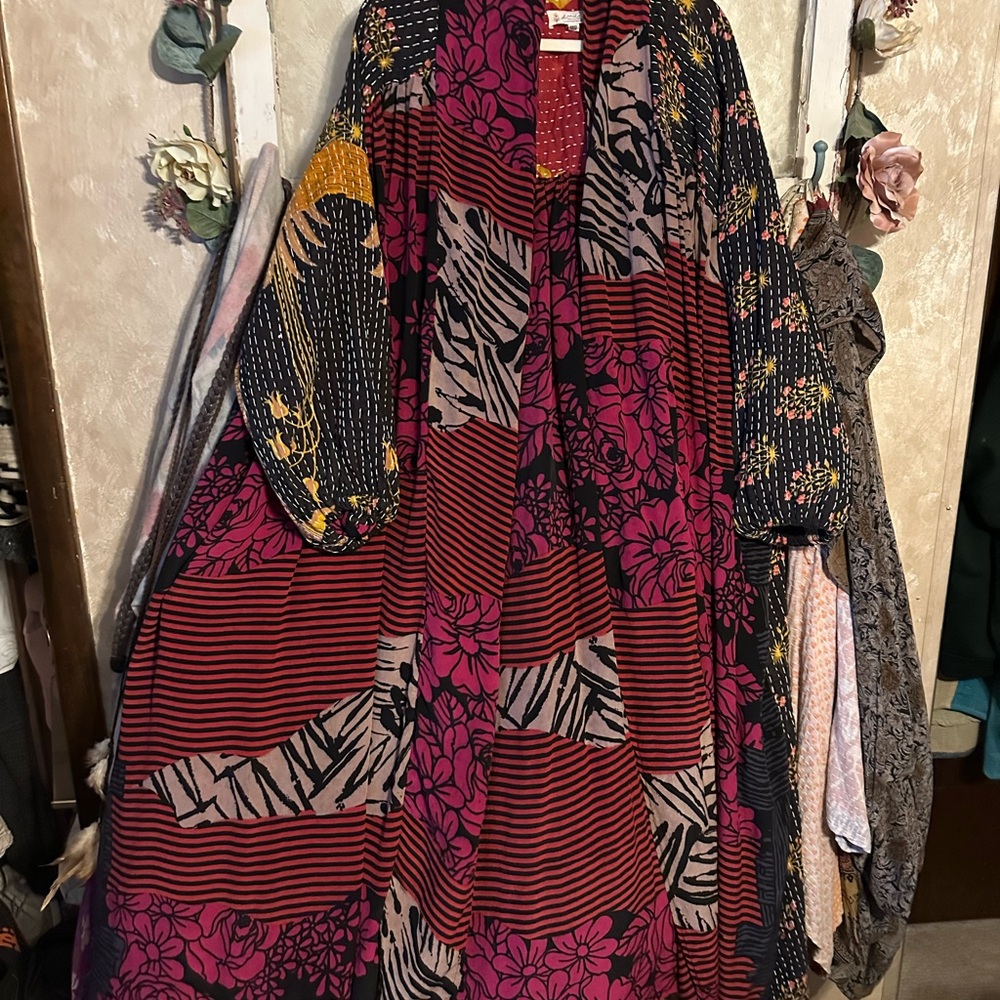 Vintage Multicolor Patchwork Dress
